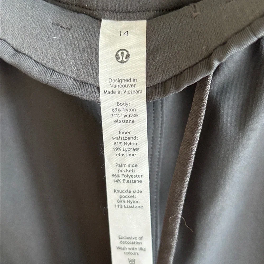 Lululemon Keep Moving Pant - Graphite Grey women's 14